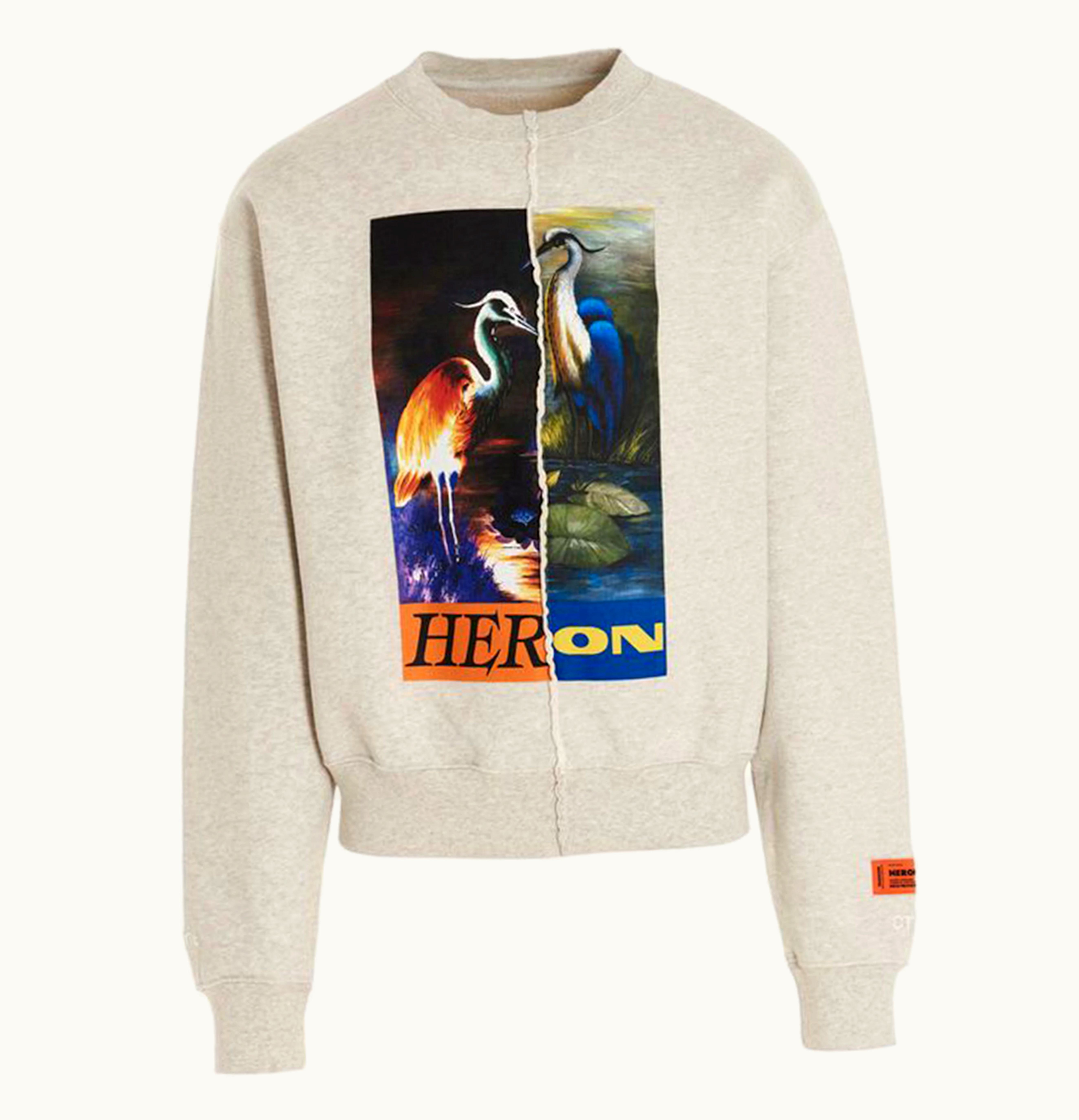 Heron Preston Heron Preston Split Herons Crewneck Gray Multi