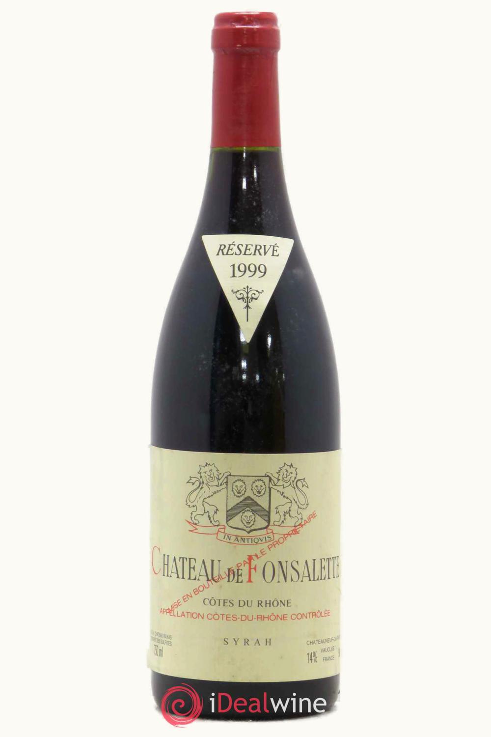 De Fonsalette De Fonsalette Cuvée S.R.A. Réserve Côtes du Rhône, 1999