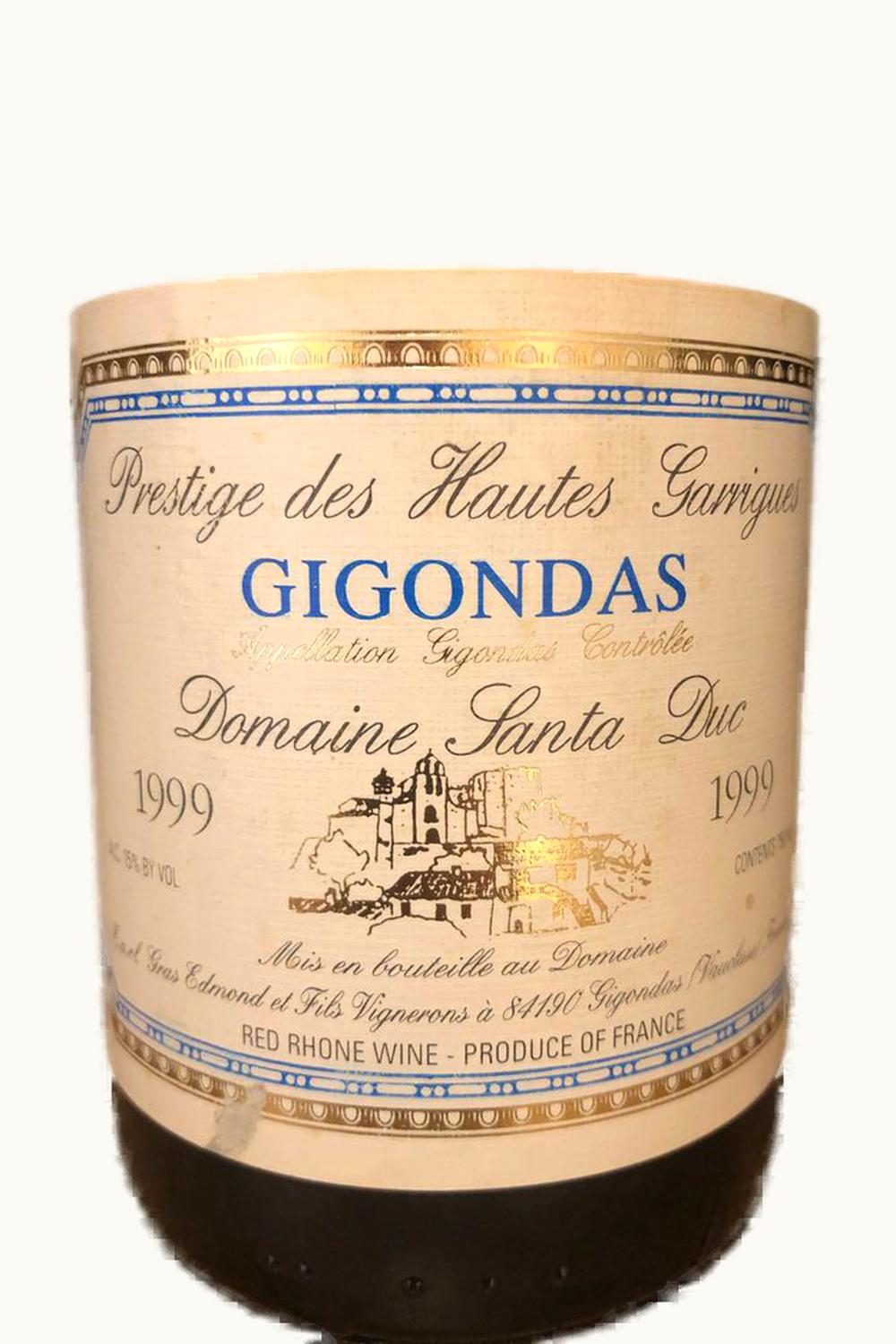 Domaine Santa Duc Domaine Santa Duc Les Hauts Garrigues Gigondas, 1999
