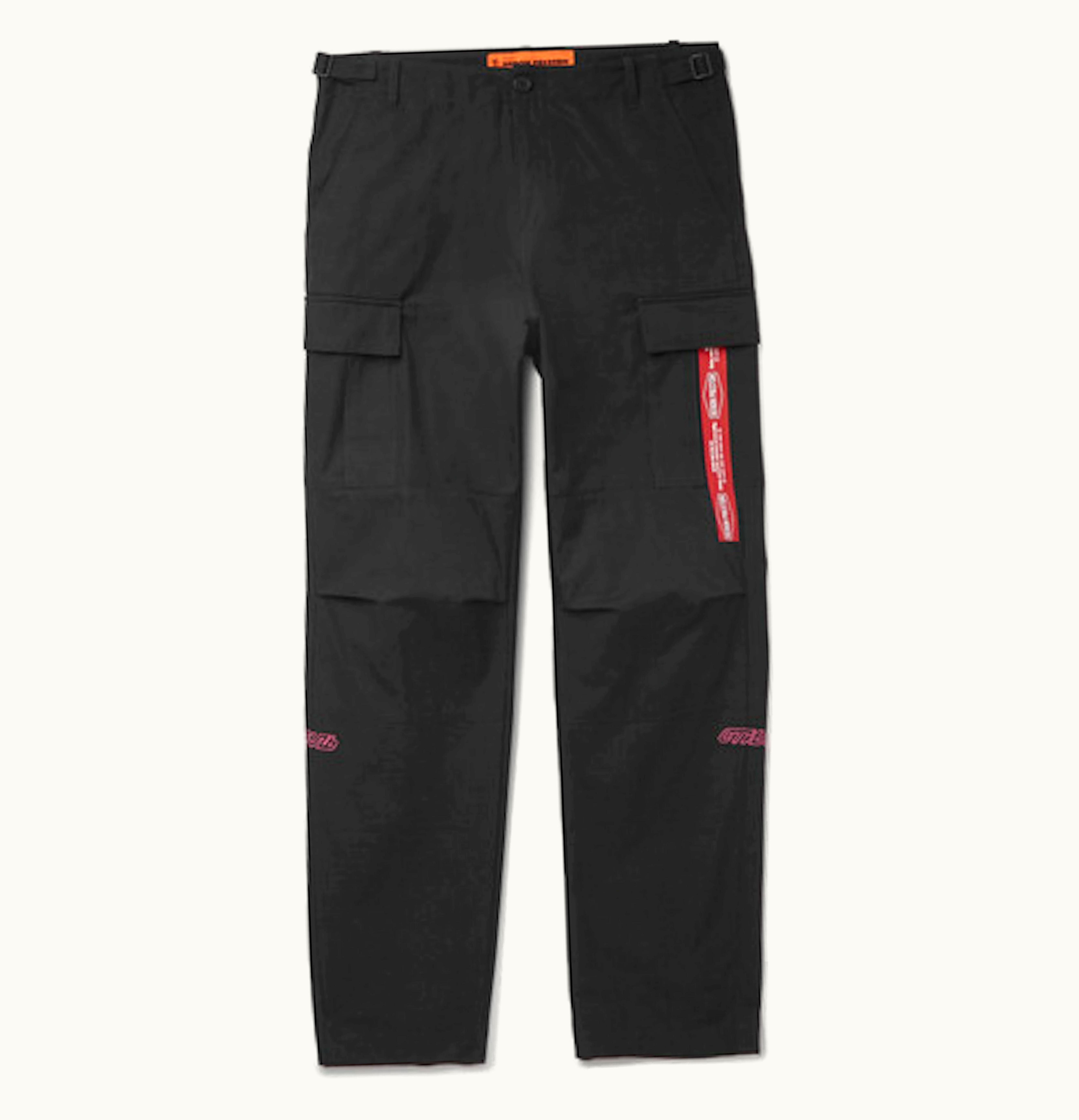 Heron Preston Heron Preston Embroidered Cargo Pants Black