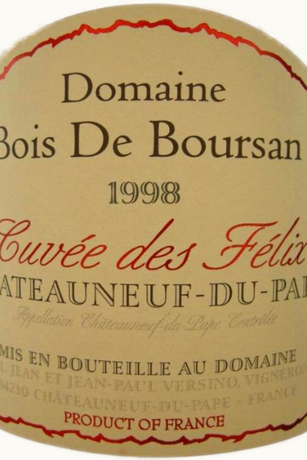 Domaine Bois de Boursan Domaine Bois de Boursan Cuvée Felix Châteauneuf-du-Pape, 1998