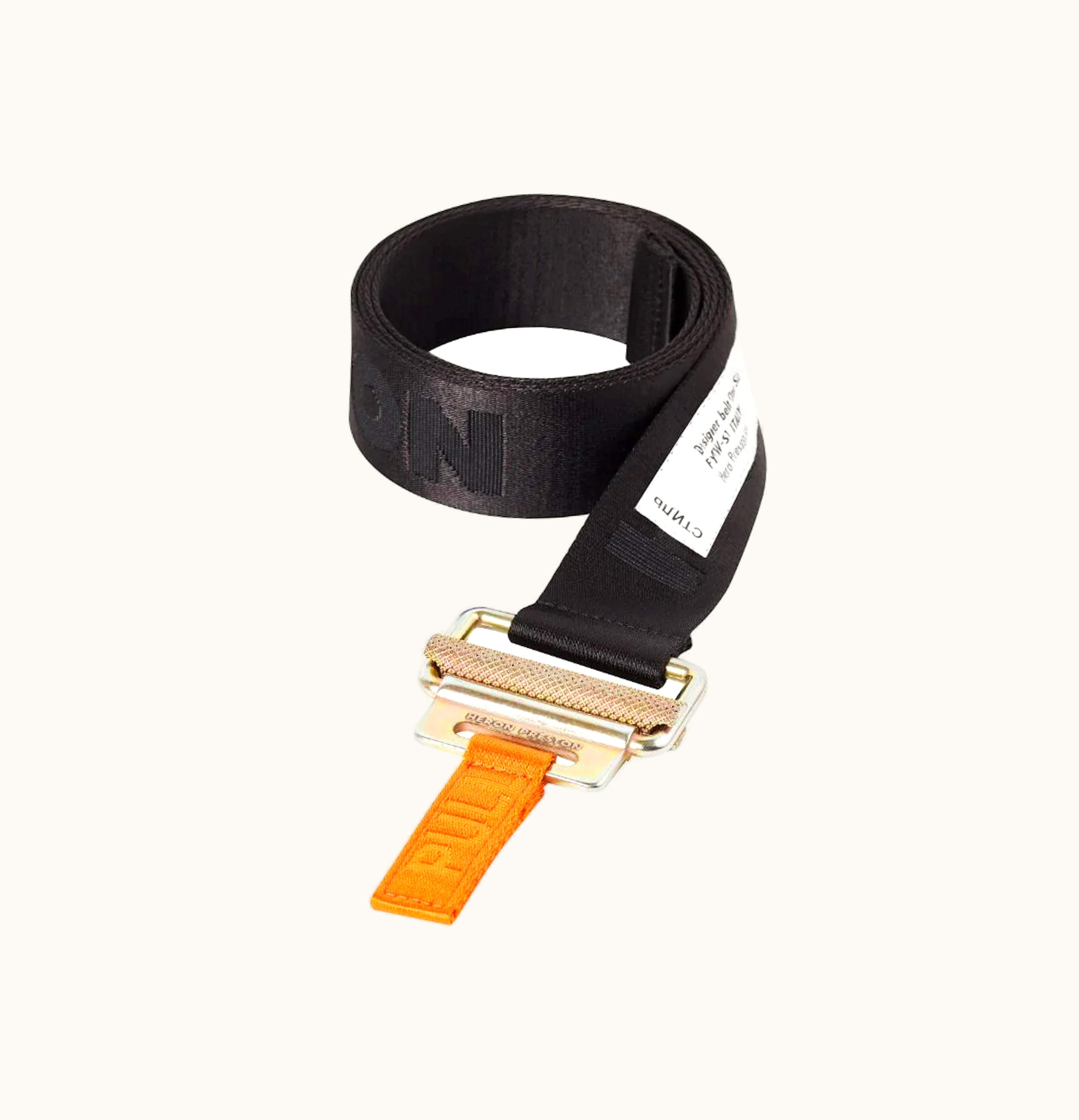 Heron Preston Heron Preston Tape Belt Black Gold