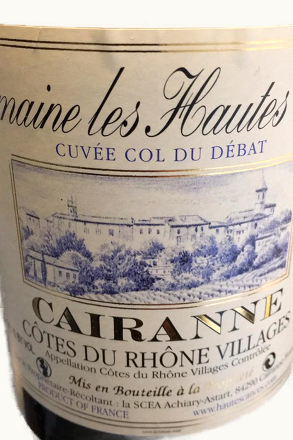 Domaine Les Haut Cances Domaine Les Haut Cances Cuvée Col du Débat Cairanne, 1996