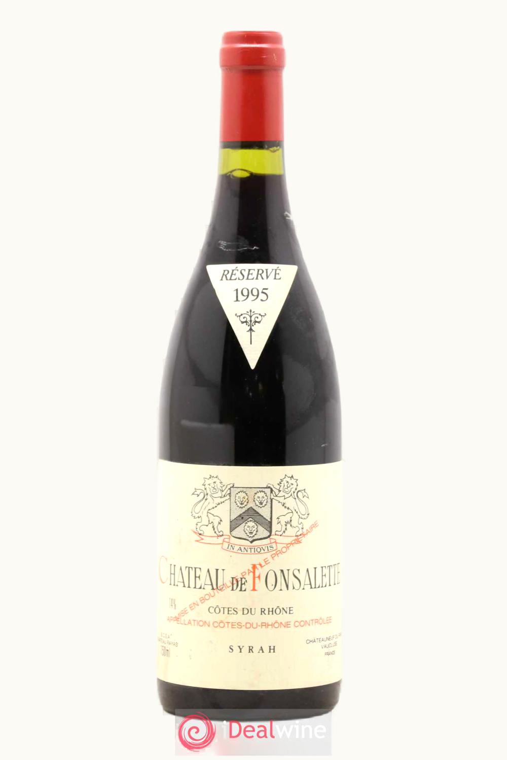 Domaine de Fonsalette Domaine de Fonsalette Cuvée S.R.A. Réservé Côtes du Rhône, 1995