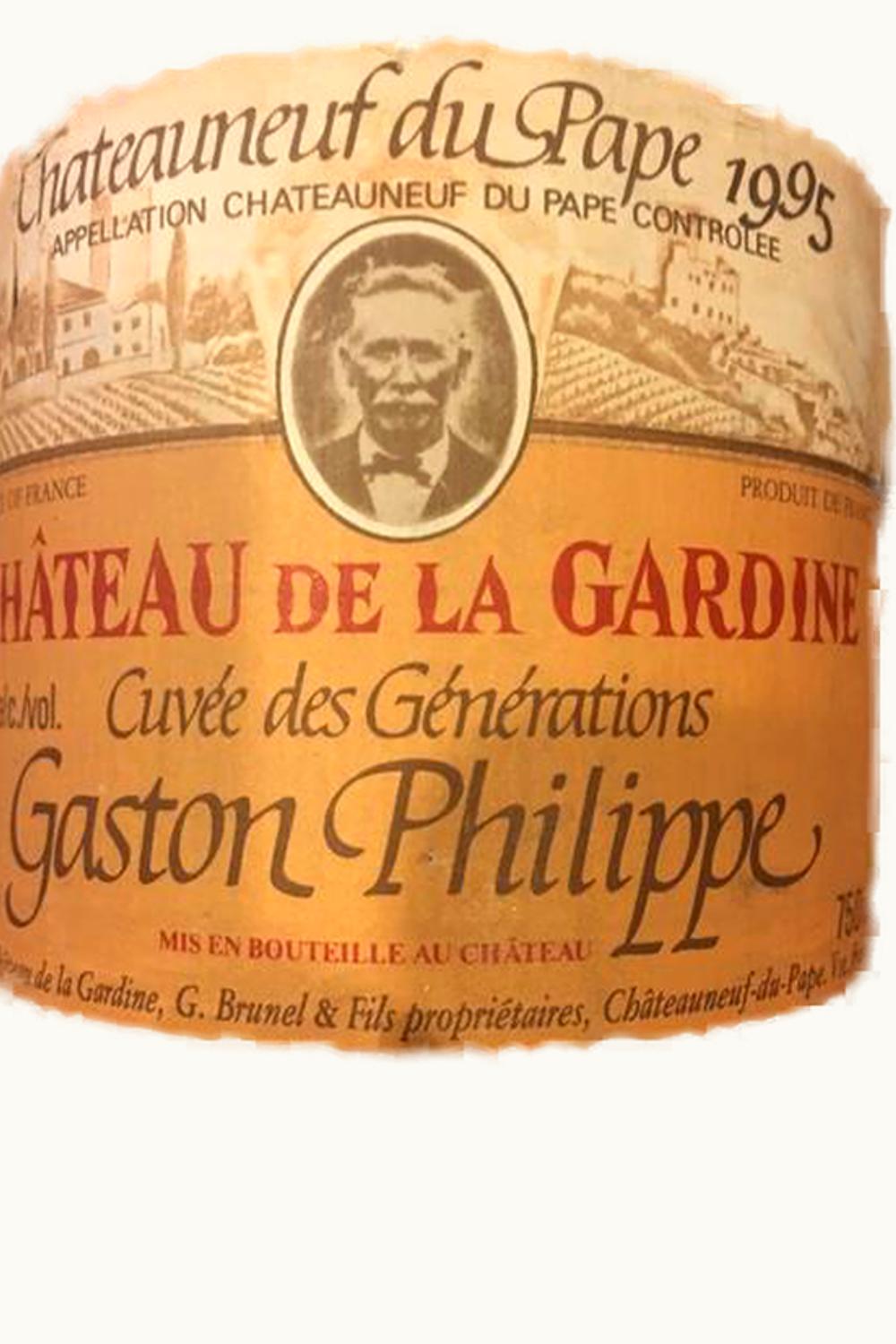 De La Gardine Cuvee Generation Gaston Philip Chateauneuf du Pape Rhone France, 1995