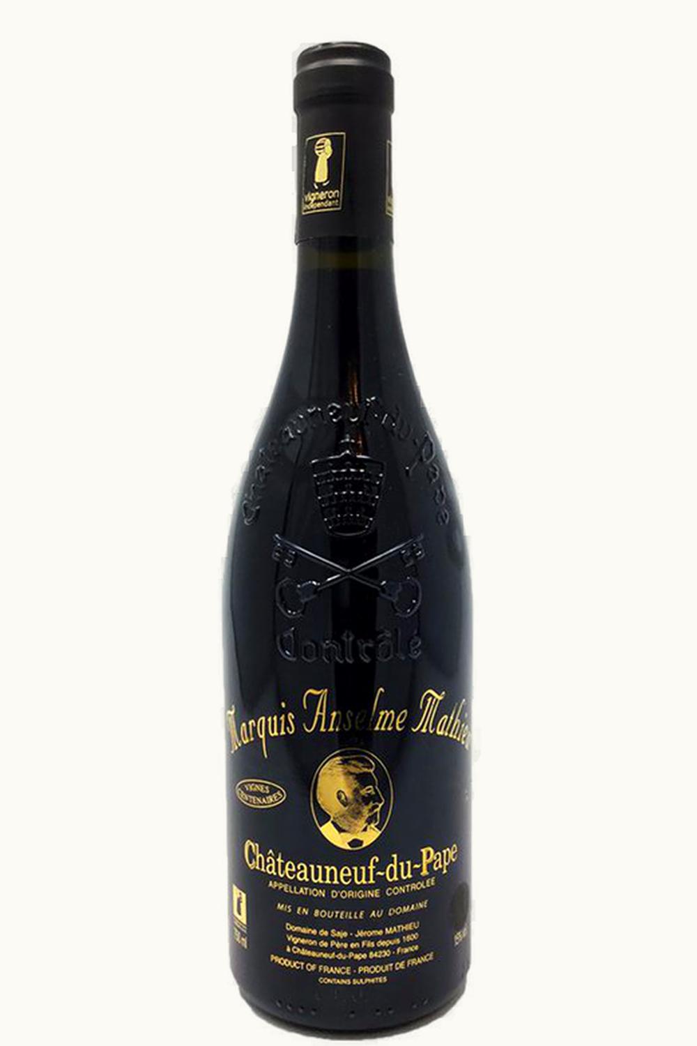 Domaine de Saje Domaine de Saje Marquis Anselm Mathieu Chateauneuf du Pape Rhone France, 1995