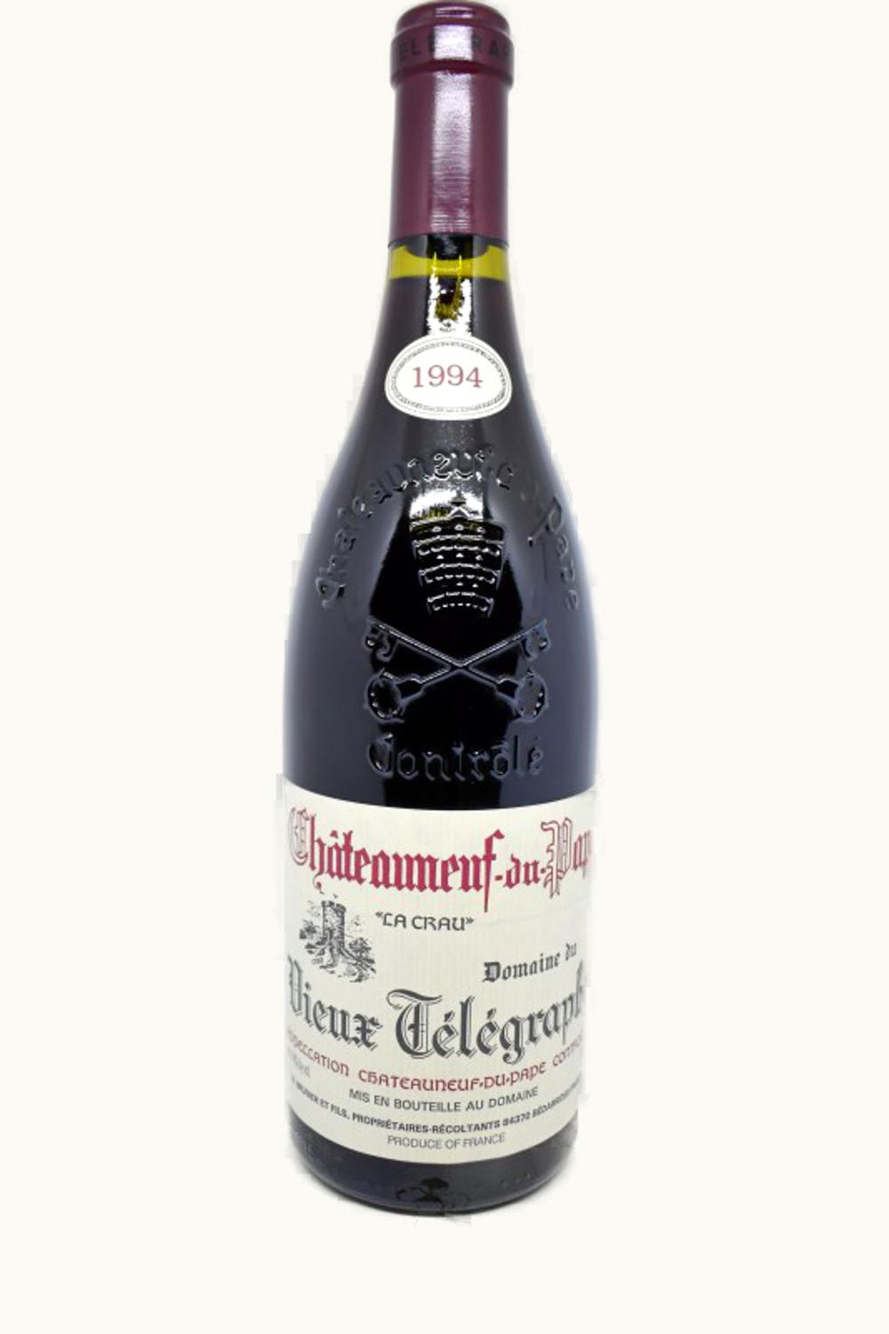 Domaine du Vieux Télégraphe Domaine du Vieux Télégraphe Chateauneuf Pape La Crau Rhone France, 1994