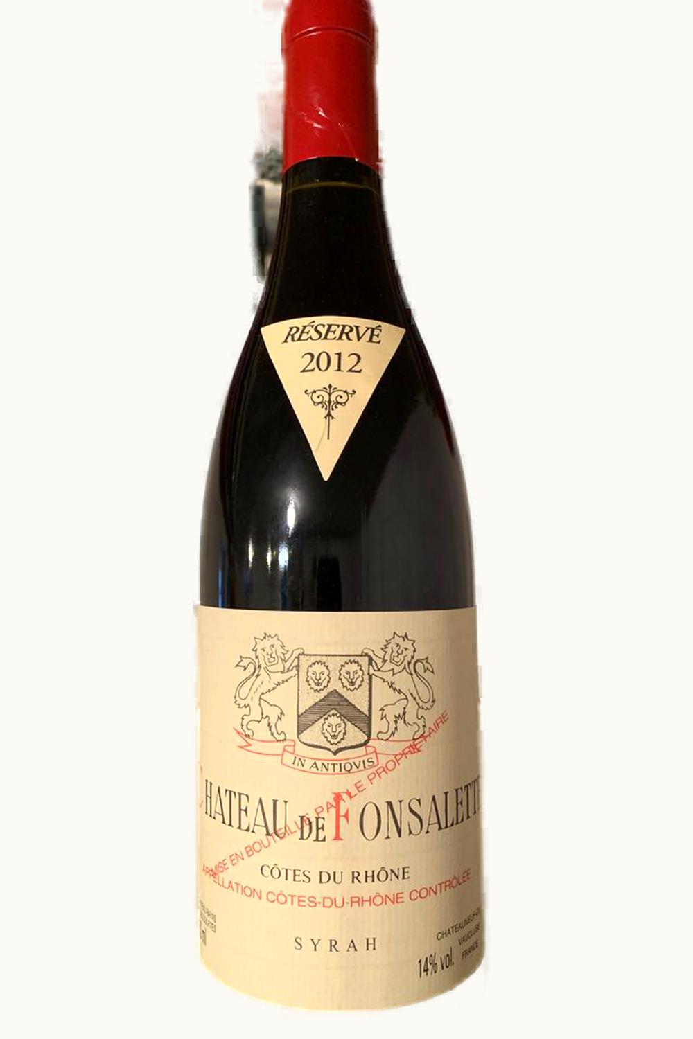 De Fonsalette Cuvee Sra Rsrv Cote du Rhone France, 1994