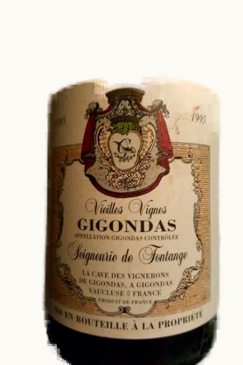 La Cave de Vignerons Seigneurie Fontange La Cave de Vignerons Seigneurie Fontange Vieilles Vigne Gigonda Rhone France, 1994