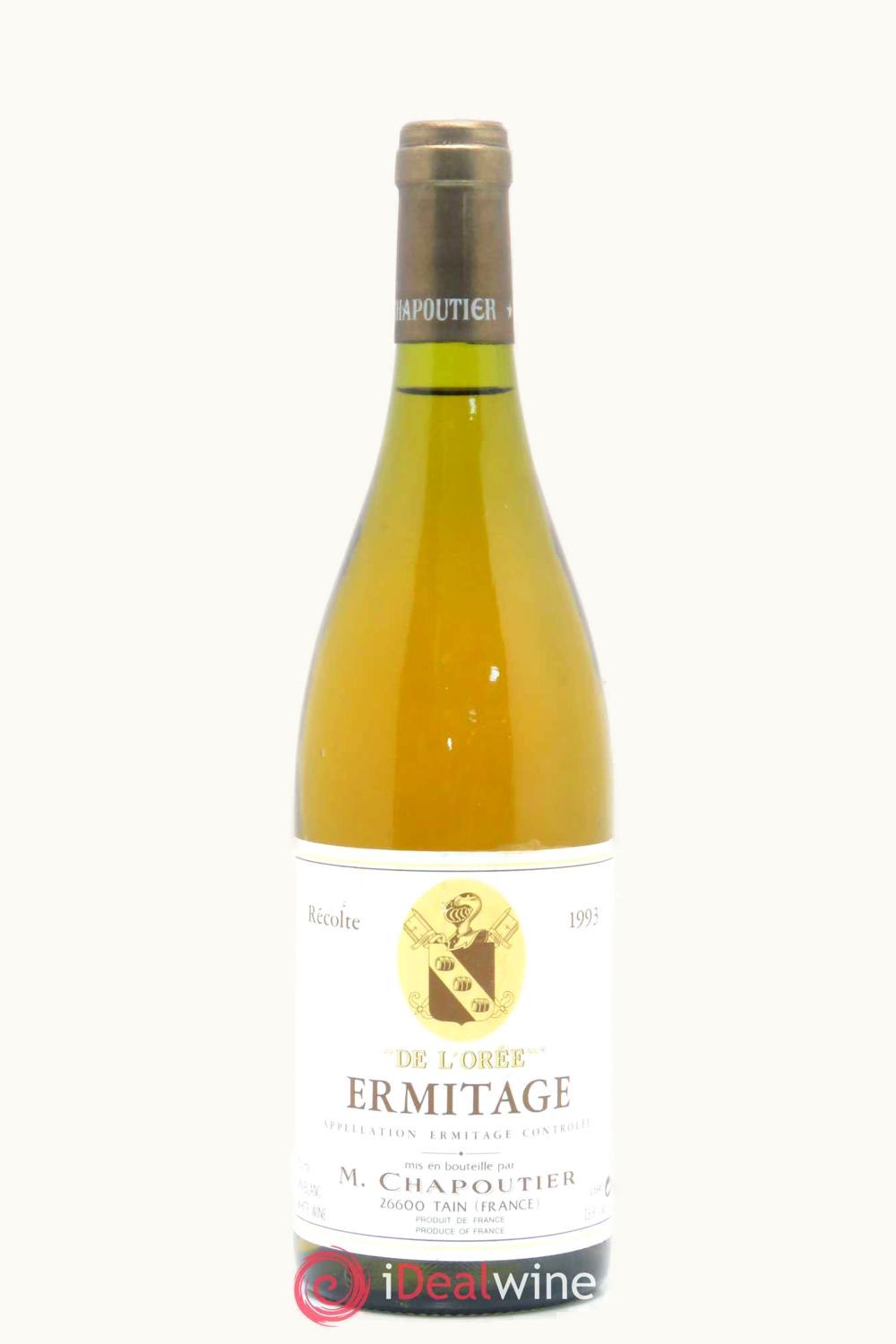 M. Chapoutier M. Chapoutier Ermitage de l'Oree Blanc Hermitage Rhone France, 1993