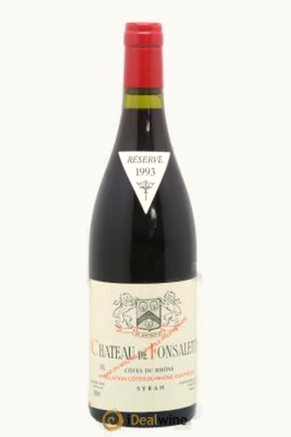 De Fonsalette Cuvee Sra Rsrv Cote du Rhone France, 1993