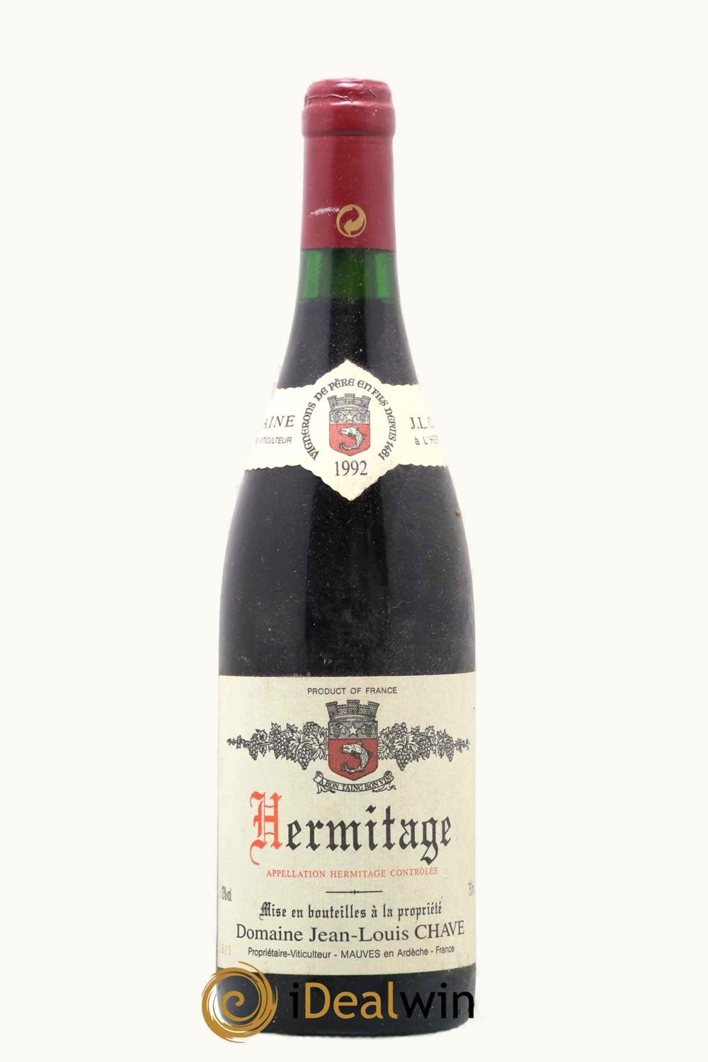 Domaine Jean Louis Chave Hermitage Rhone France, 1992