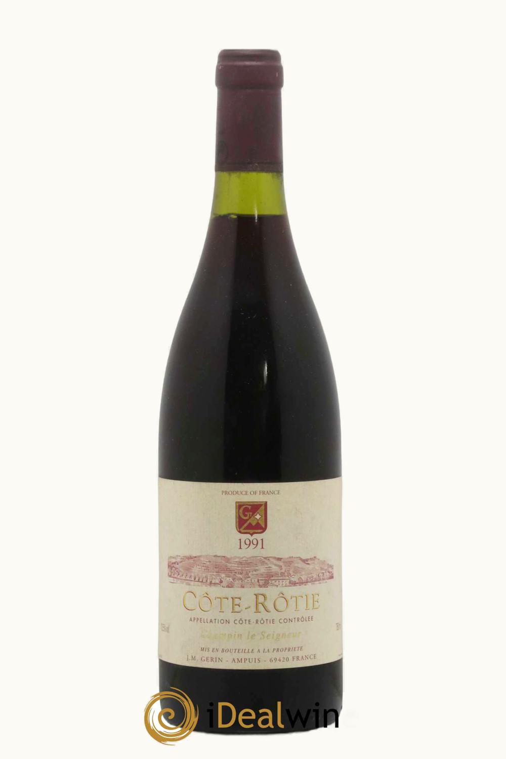 Domaine Jean Michel Gerin Champin Le Seigneurs Cote Rotie Rhone France, 1991