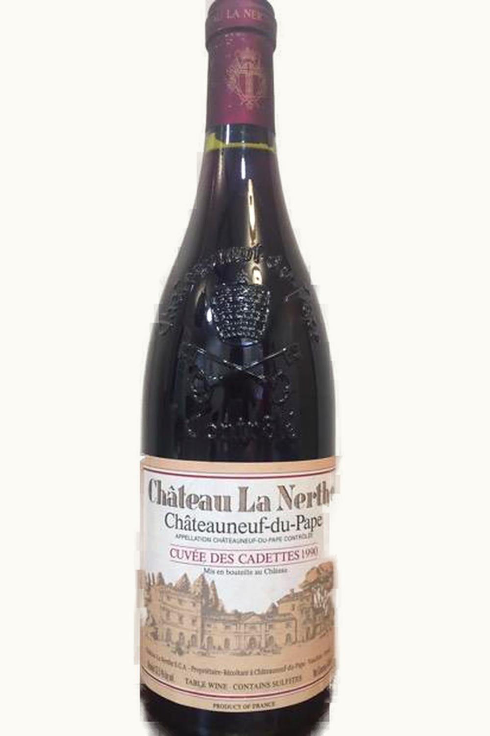 Château La Nerthe La Nerthe Cuvee de Cadet Chateauneuf du Pape Rhone France, 1990