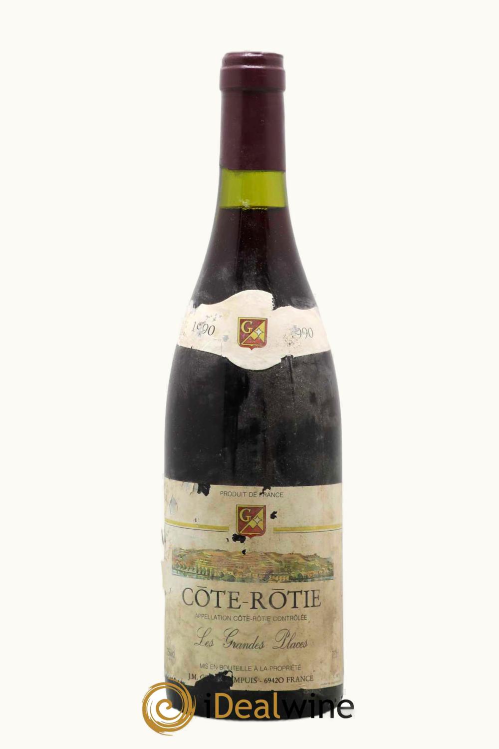 Domaine Jean Michel Gerin Les Grand Place Cote Rotie Rhone France, 1990