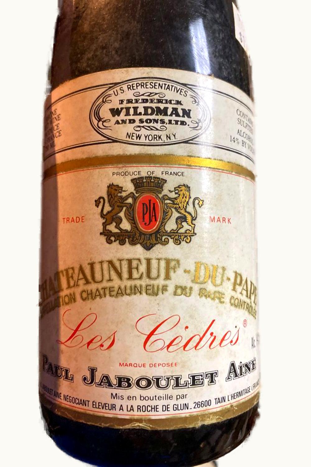 Paul Jaboulet Aîné Paul Jaboulet Aîné Les Cedres Chateauneuf du Pape Rhone France, 1990