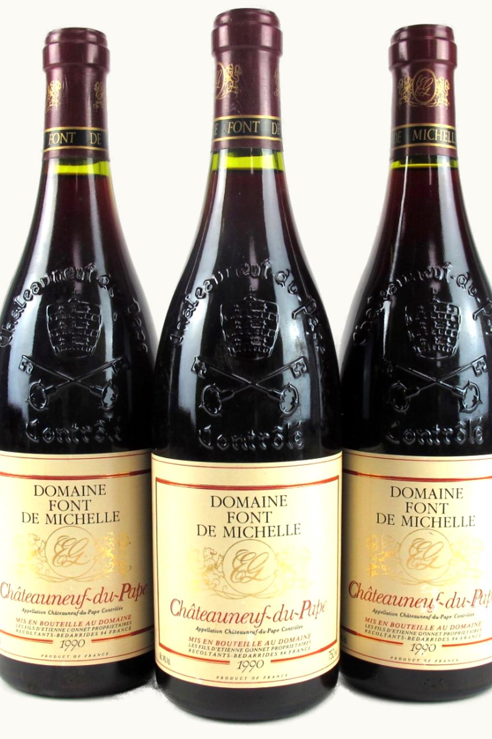 Domaine Font de Michel Domaine Font de Michel Chateauneuf du Pape Rhone France, 1990