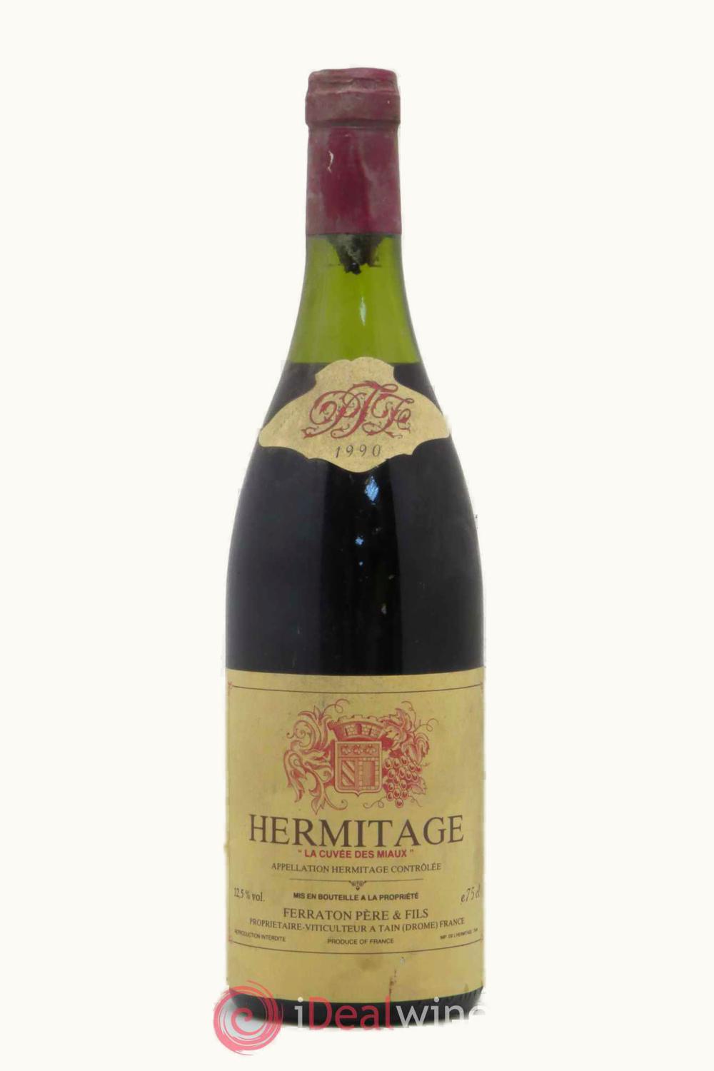 Ferraton Père & Fils Les Miaux Hermitage Rhone France, 1990