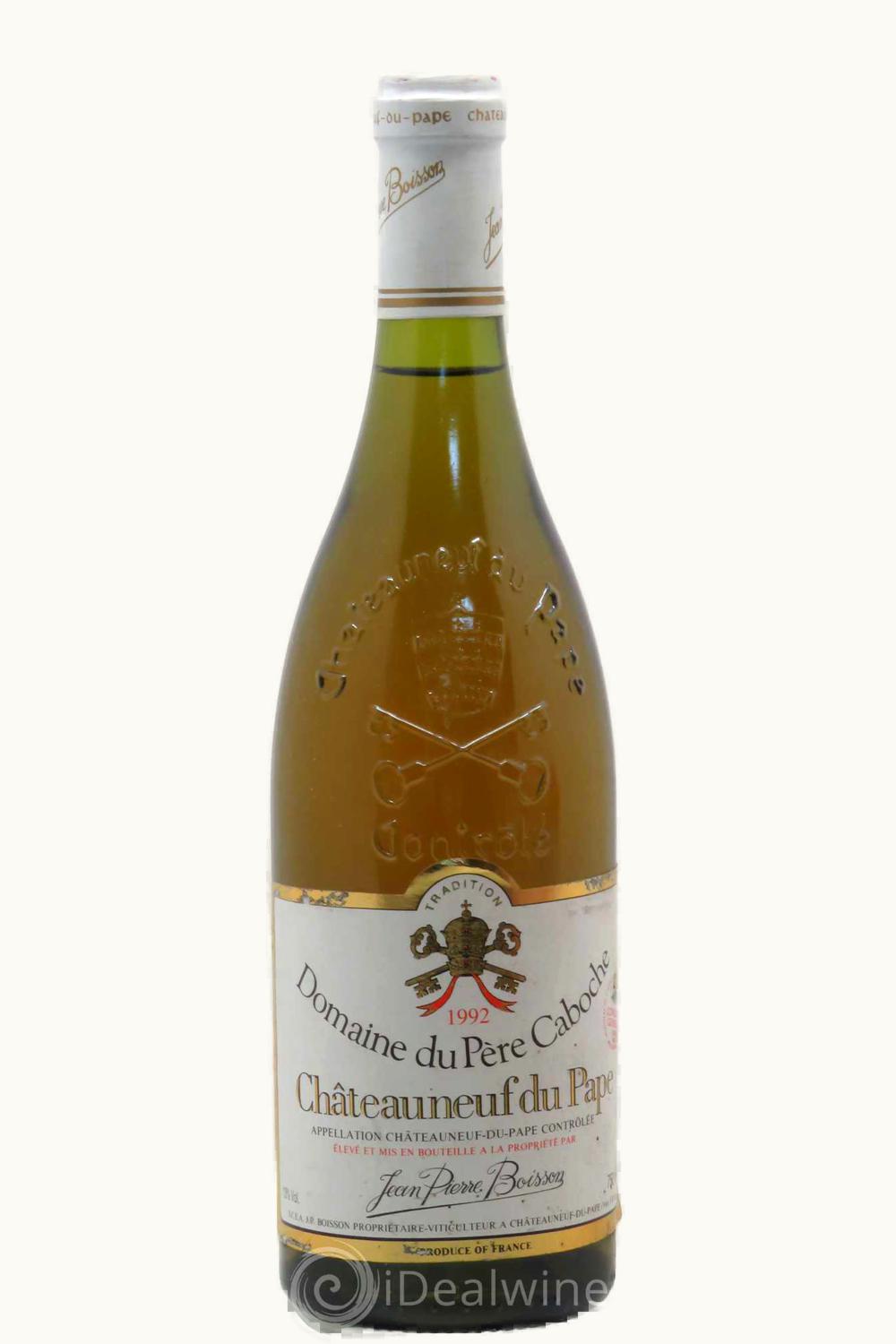 Boisson Domaine du Père Caboche Chateauneuf Pape Rhone France, 1990