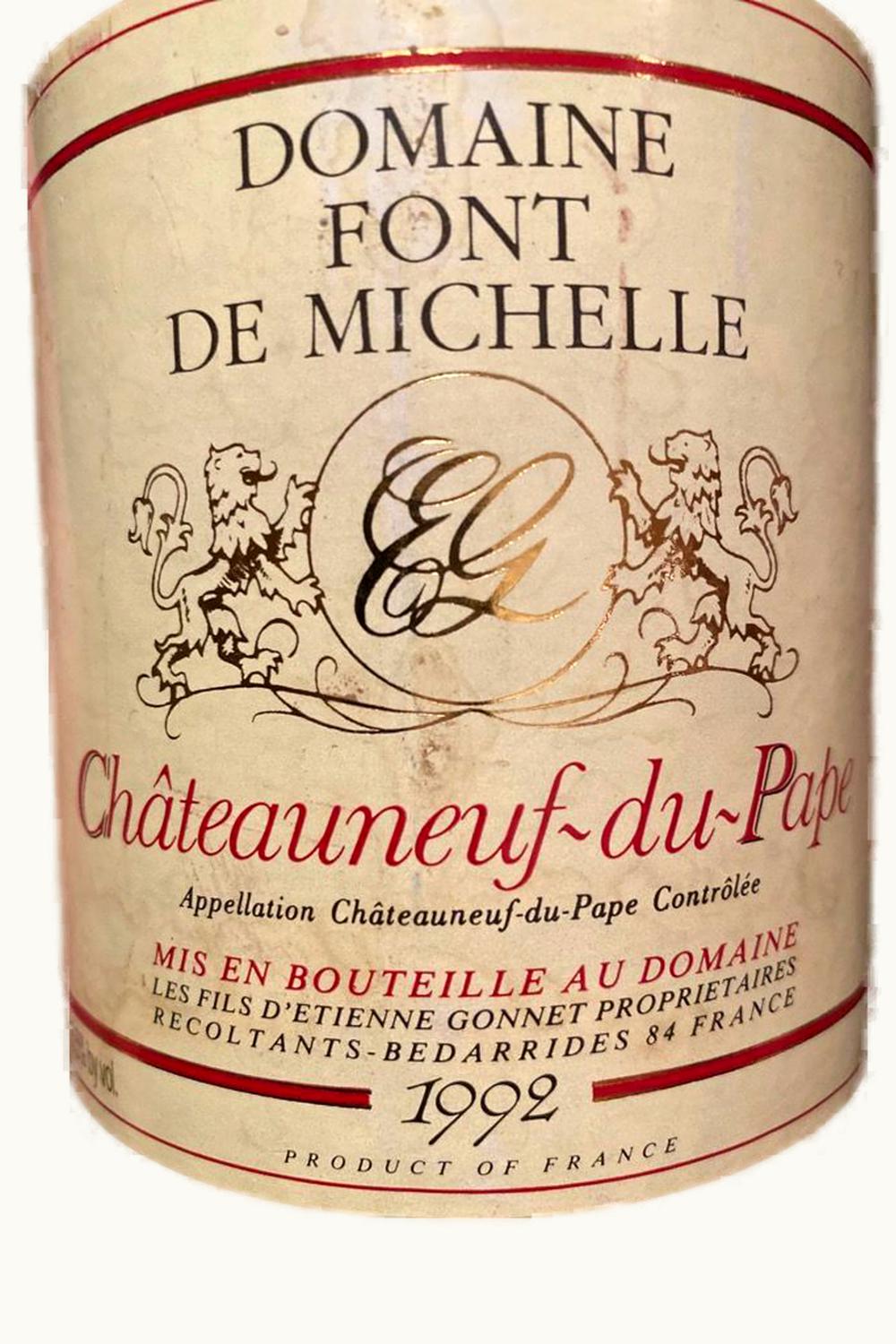 Domaine Font de Michel Domaine Font de Michel Châteauneuf-du-Pape Rhône, 1989