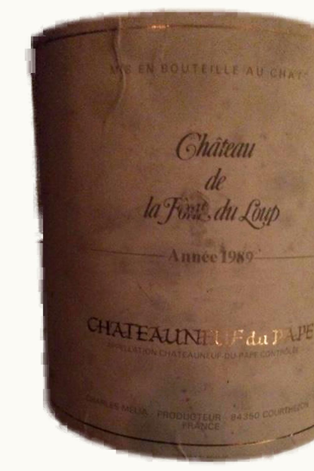 De la Font du Loup De la Font du Loup Châteauneuf-du-Pape Rhône, 1989