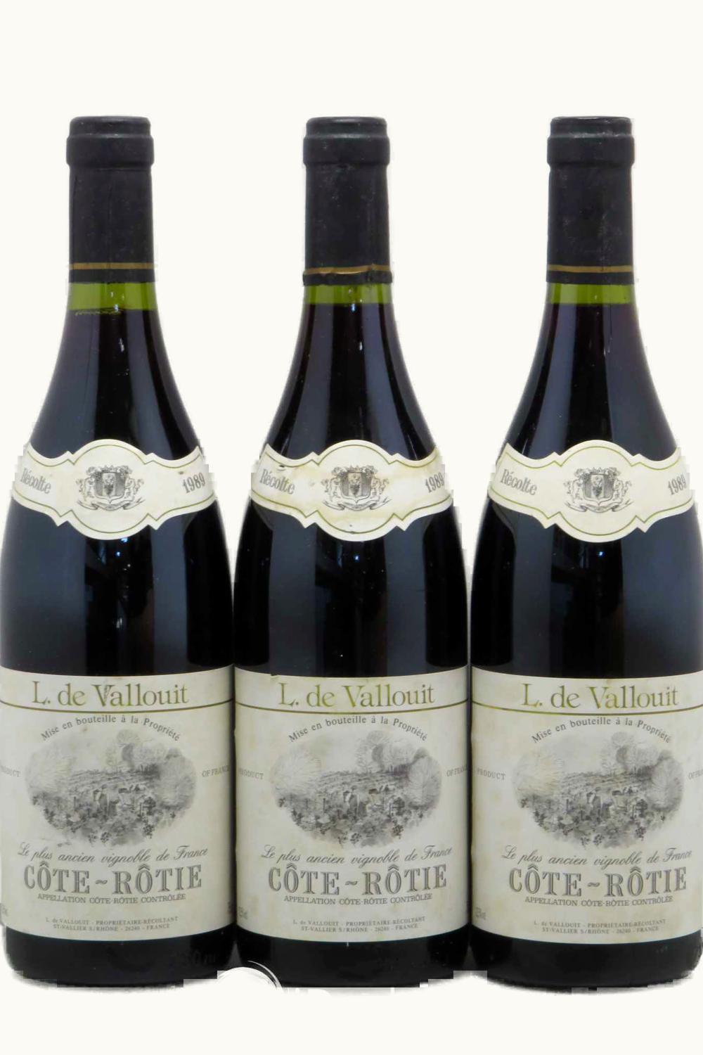 L. de Vallouit L. de Vallouit La Vounière Côte-Rôtie Rhône, 1989