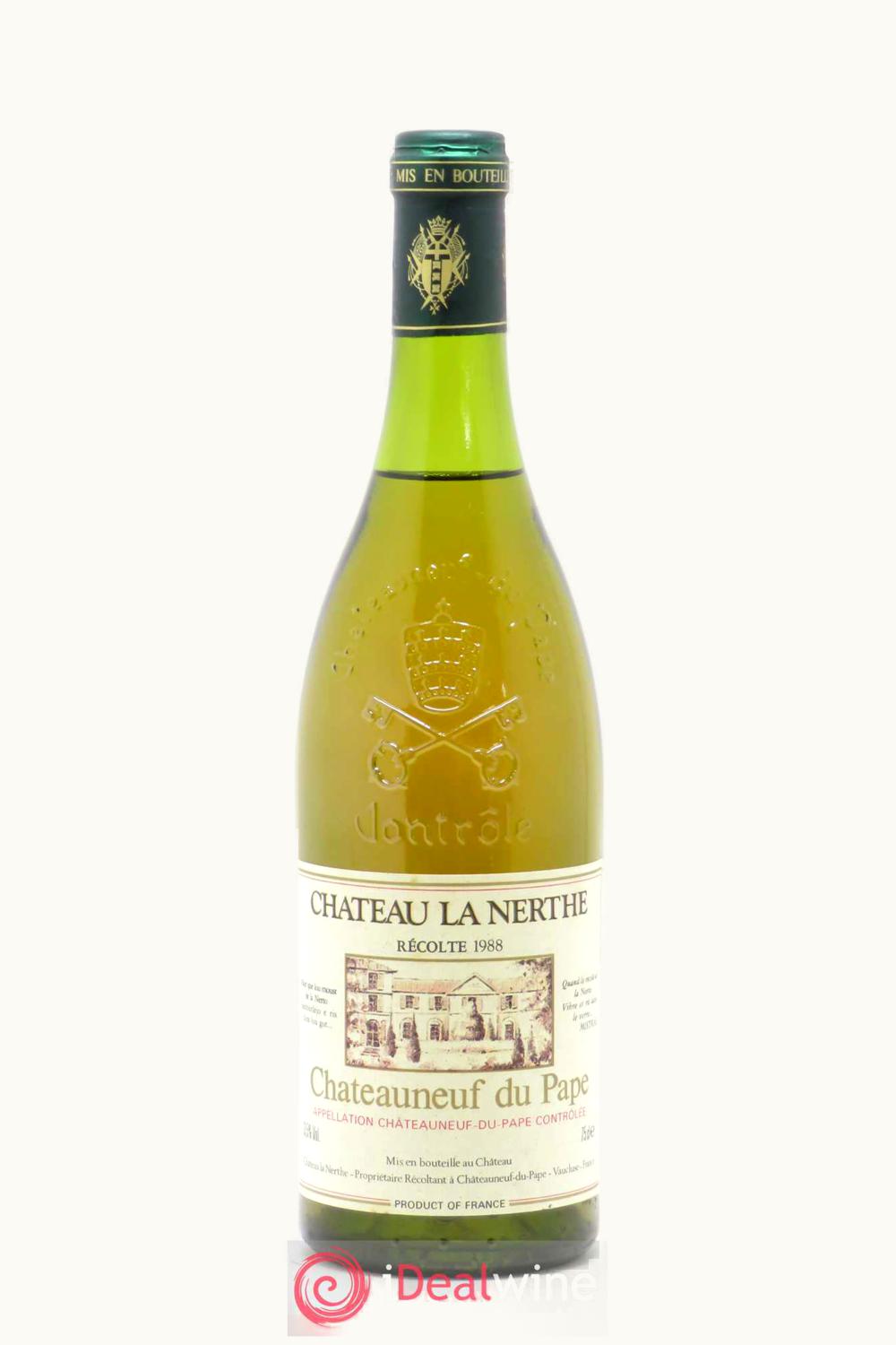 Château La Nerthe La Nerthe Blanc Châteauneuf-du-Pape Rhône, 1988