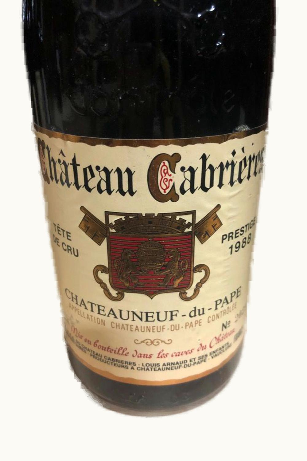 Château Cabrières Château Cabrières Prestige Châteauneuf-du-Pape Rhône, 1988