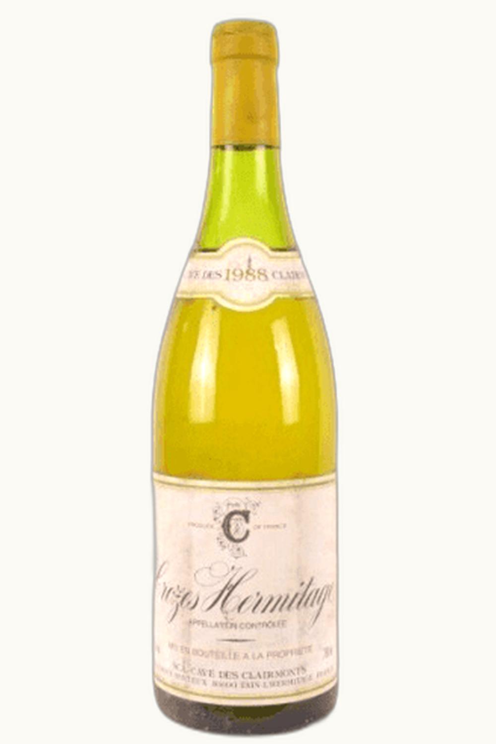 Cave de Clairmonts Cave de Clairmonts Cuvée Classique Blanc Crozes-Hermitage Rhône, 1988