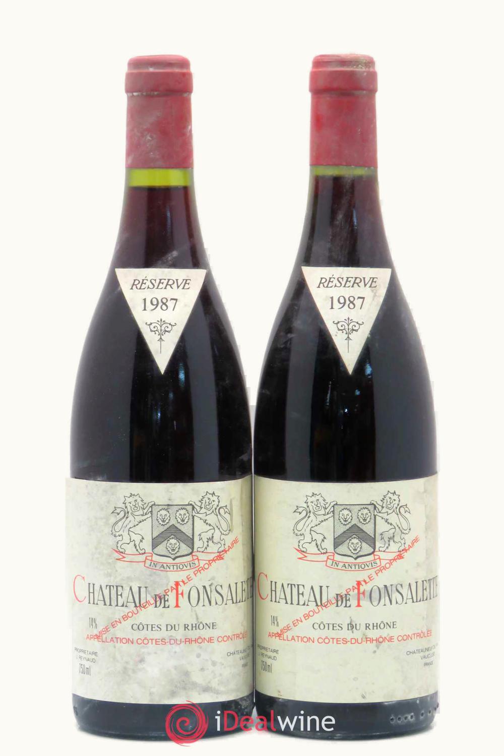 De Fonsalette De Fonsalette Réserve Côte du Rhône France, 1987