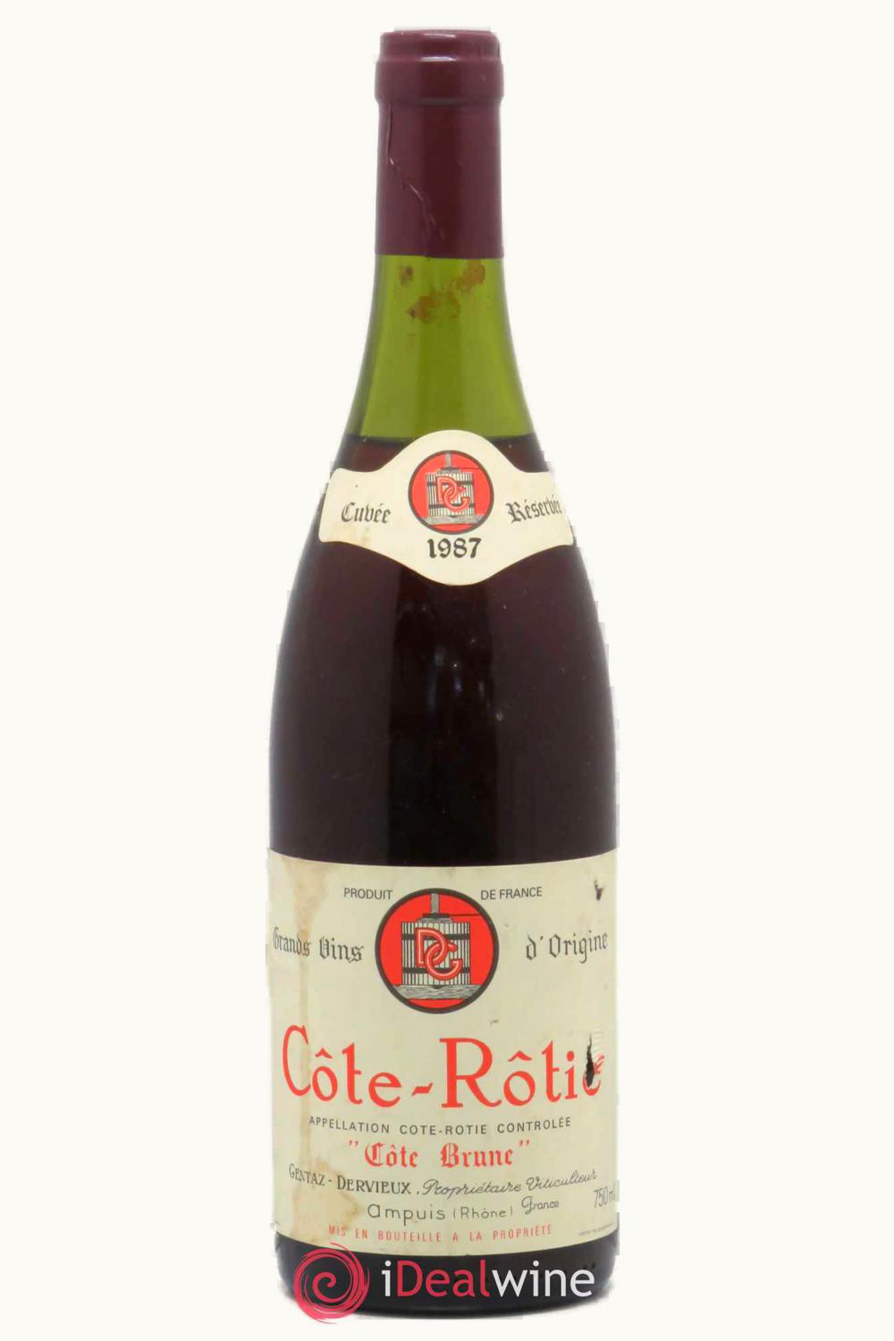 Marius Gentaz Dervieux Marius Gentaz Dervieux Brune Côte-Rôtie Rhône, 1987