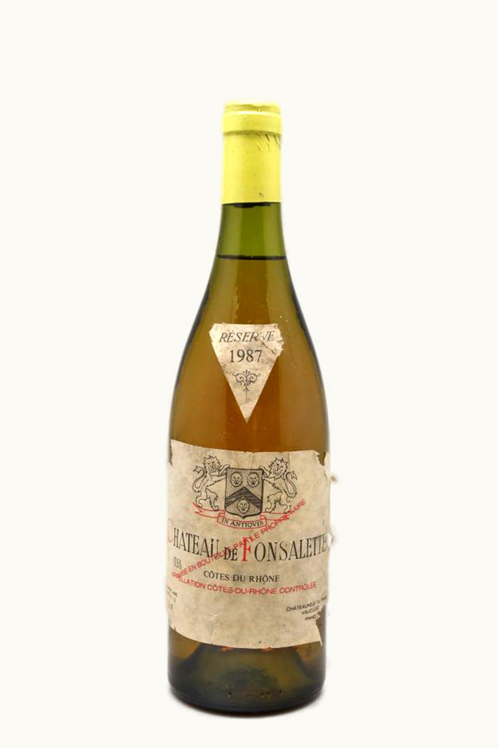 De Fonsalette De Fonsalette Blanc Réserve Côte du Rhône France, 1987