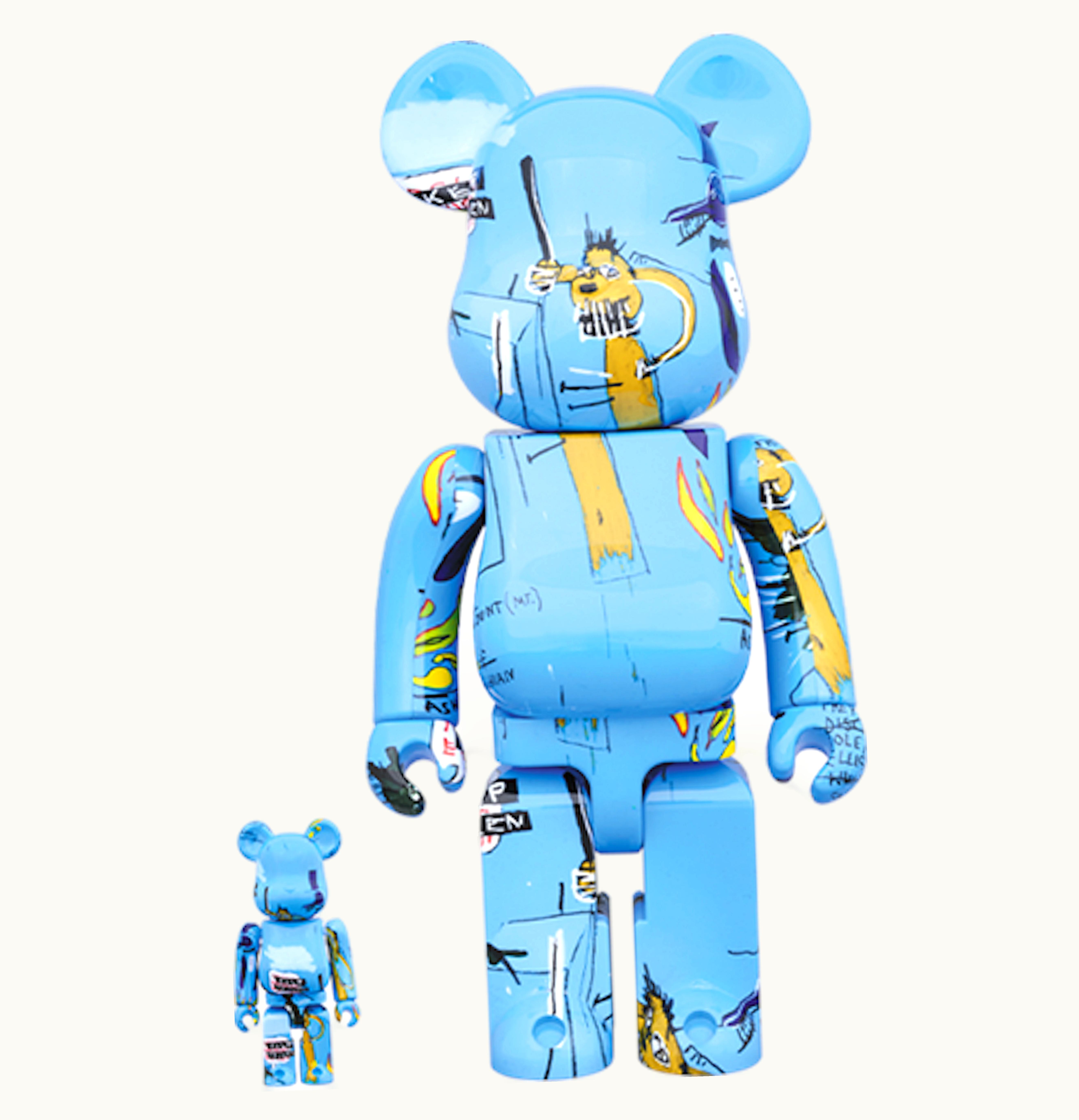 Bearbrick Bearbrick Jean Michel Basquiat 4 100 400 Set Blue
