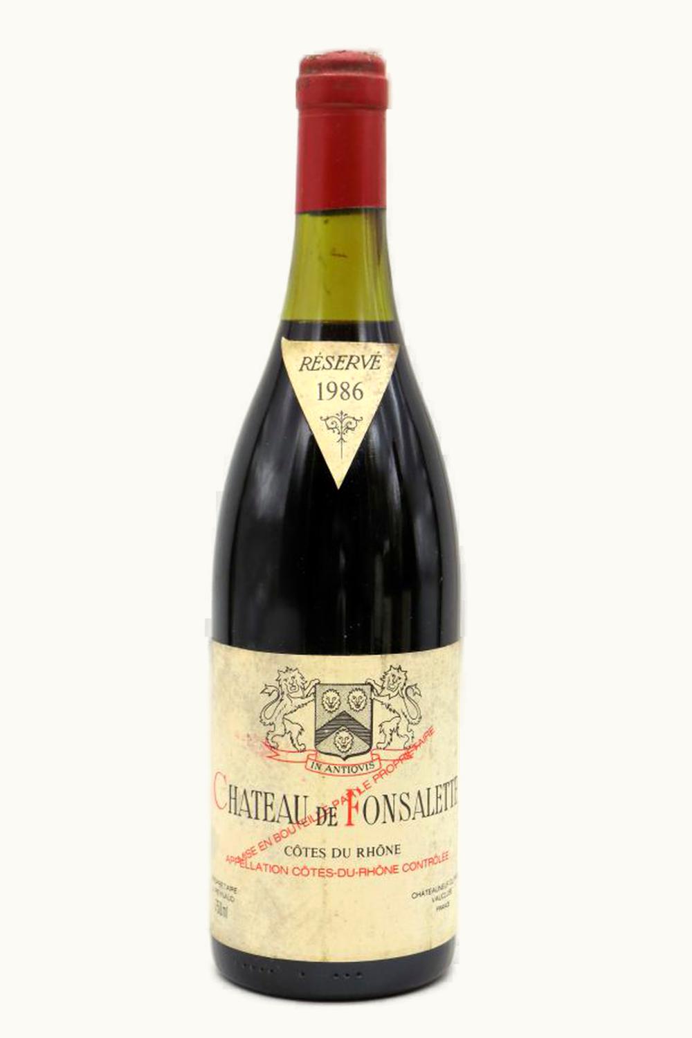 De Fonsalette De Fonsalette Réserve Côte du Rhône France, 1986