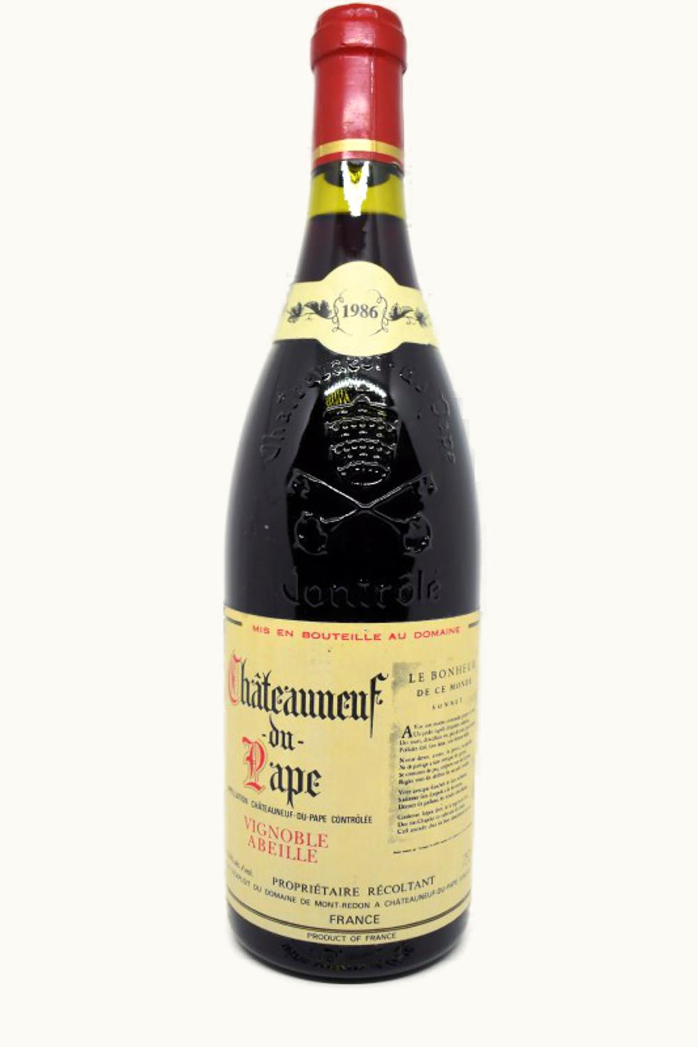 Château Mont-Redon Château Mont-Redon Châteauneuf-du-Pape Rhône, 1986