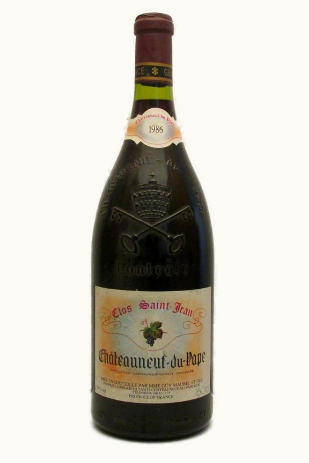 Clos Saint-Jean Clos Saint-Jean Châteauneuf-du-Pape Rhône, 1986