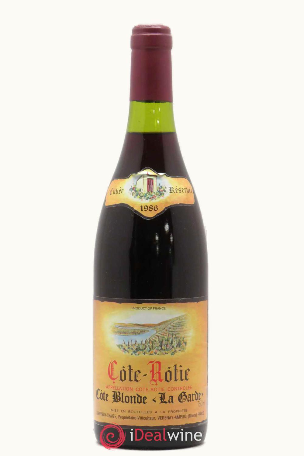 Dervieux-Thaize Dervieux-Thaize La Garde Blond Côte-Rôtie Rhône, 1986