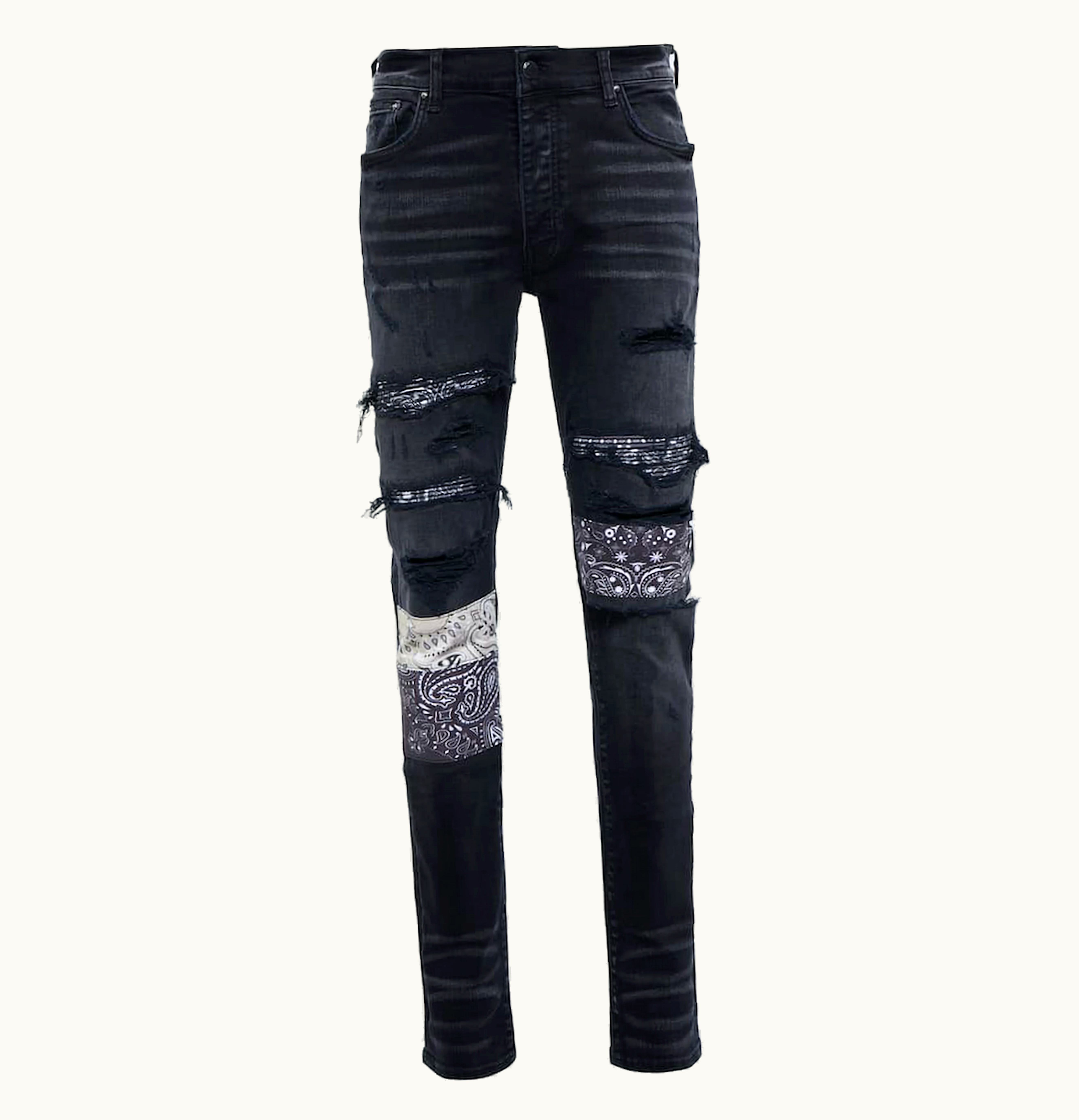 Amiri AMIRI Bandana Skinny Fit Jeans Black