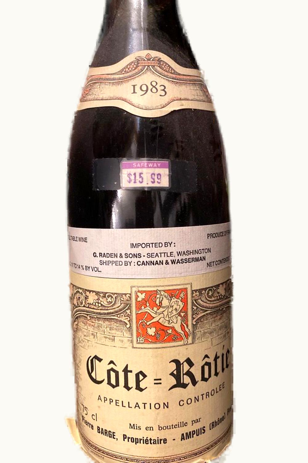 Domaine Barge Domaine Barge Côte-Rôtie Rhône, France, 1982