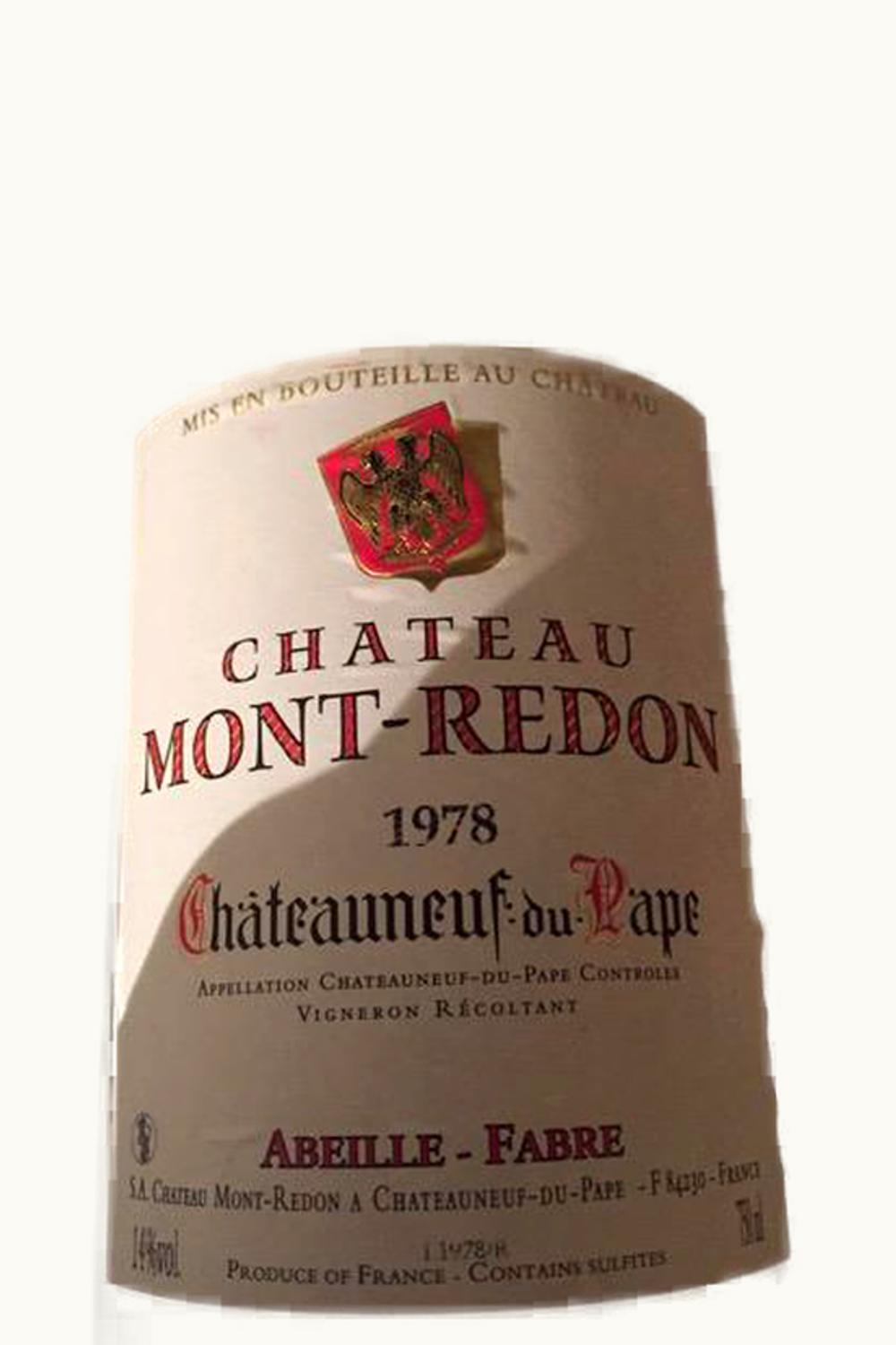 Château Mont-Redon Château Mont-Redon Châteauneuf-du-Pape Rhône, France, 1978