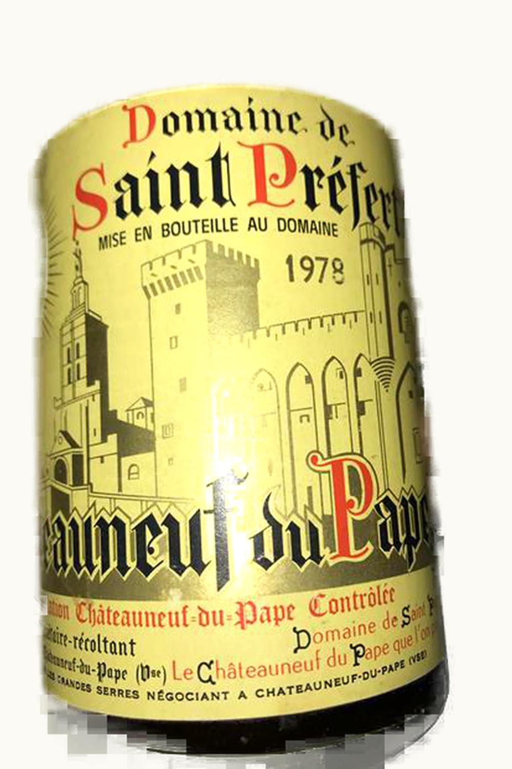 Domaine Saint Préfert Domaine Saint Préfert Châteauneuf-du-Pape Rhône, France, 1978