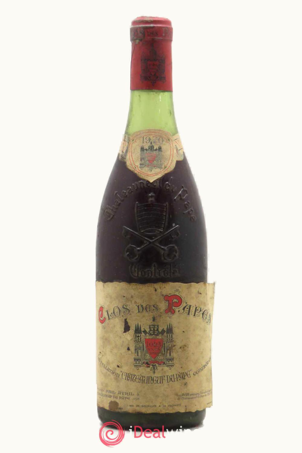 Paul Avril Paul Avril Clos de Pape Châteauneuf-du-Rhône, France, 1970