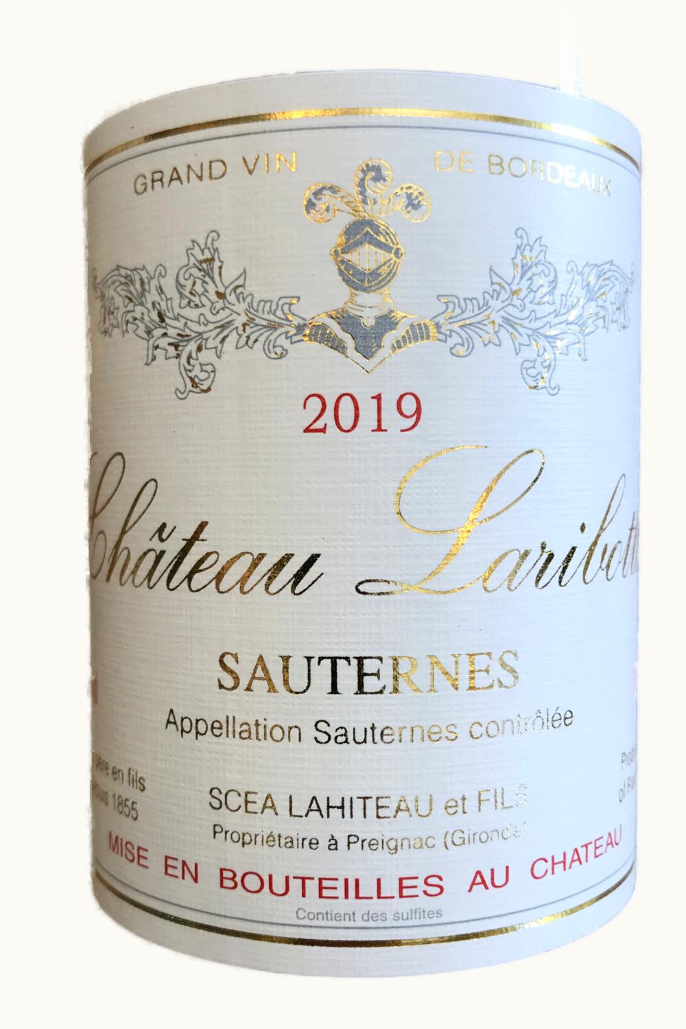 Château Laribotte Laribotte Sauternes Bordeaux, France, 2019