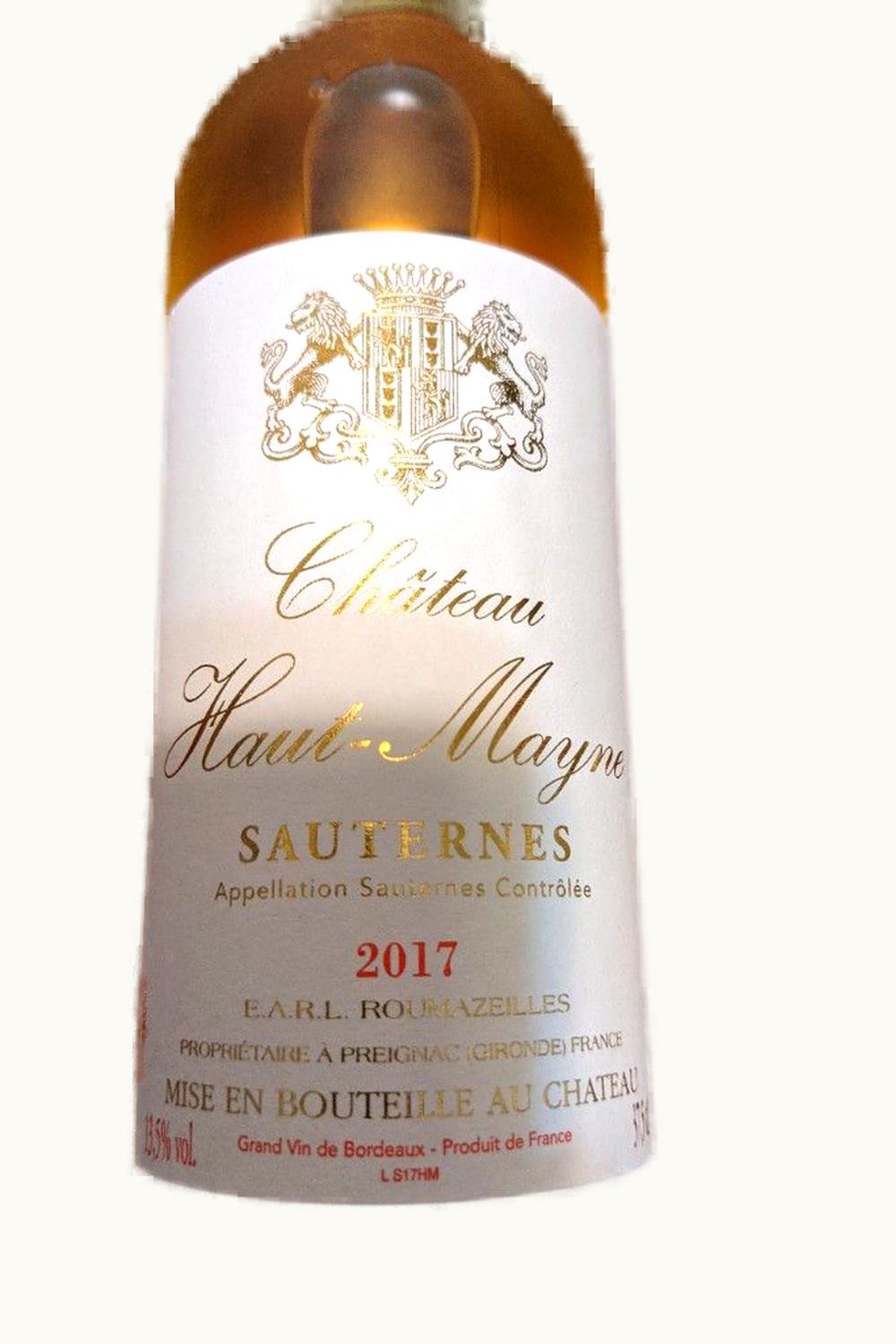 Haut Mayne Haut Mayne Sauternes Bordeaux, France, 2017