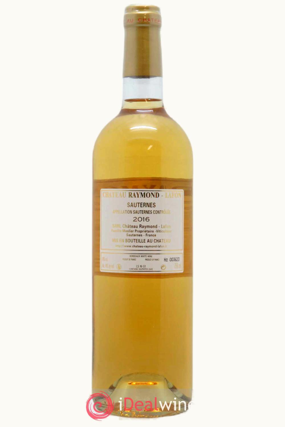 Château Raymond-Lafon Château Raymond-Lafon Sauternes Bordeaux, France, 2016 UZ0696393