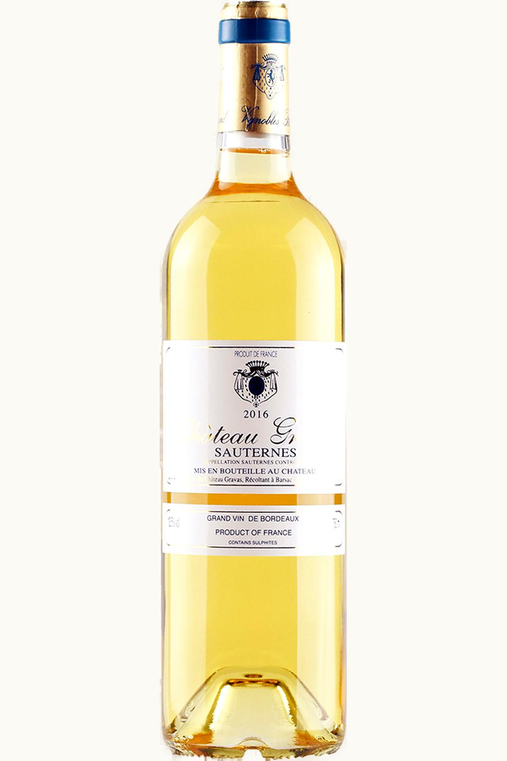 Château Grava Grava Sauternes Bordeaux, France, 2016