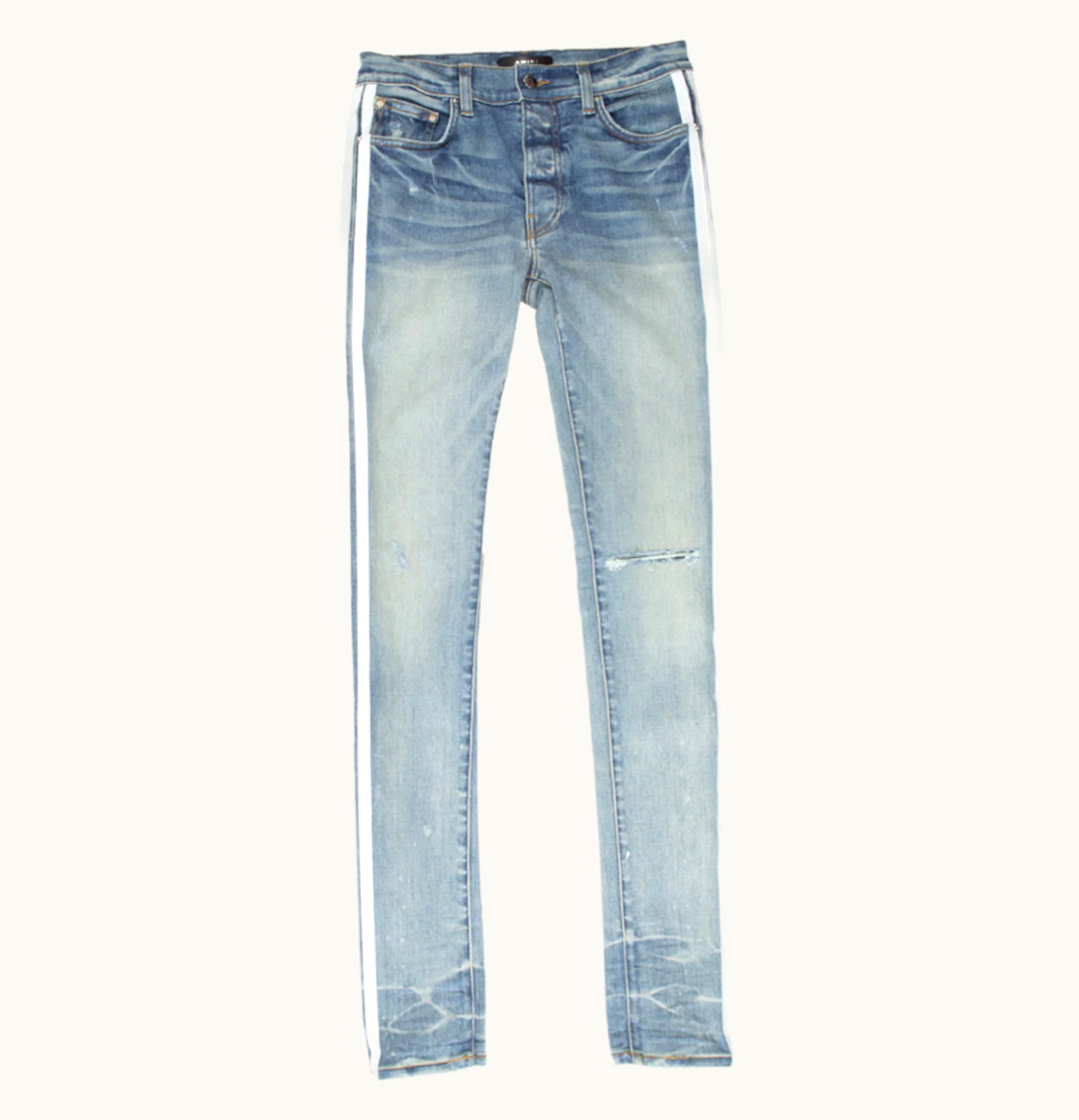 Amiri AMIRI Flocked Track Jeans Clay Indigo
