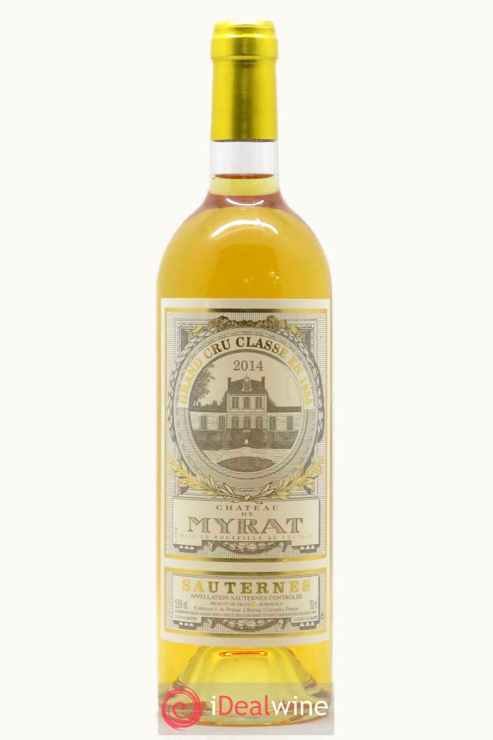 Château de Myrat Château de Myrat Sauternes Barsac Bordeaux, France, 2014
