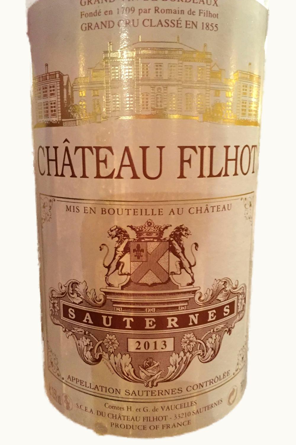 Château Filhot Château Filhot Sauternes Bordeaux, France, 2013 UZ0696596