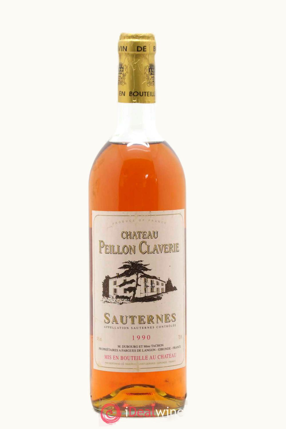 Peillon Claverie Peillon Claverie Sauternes Bordeaux France, 2012